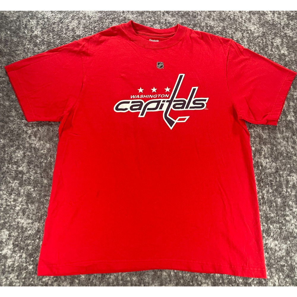 Washington Capitals Alexander Semin Reebok NHL T-Shirt 28 XL Hockey Red Tee - Picture 2 of 6